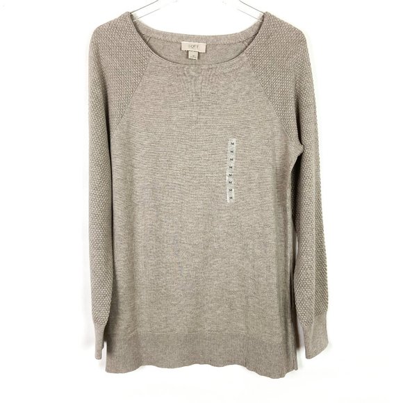 LOFT Sweaters - NWT Loft Outlet Textured Sleeve Sweater